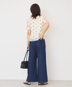 AMERICAN HOLIC 花柄刺繍シャーリングブラウス