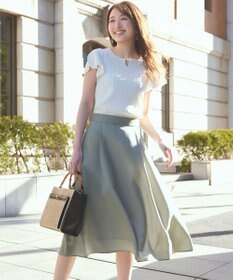 ANY SIS S 【洗える】パール調ポイントフレアスリーブ ニット