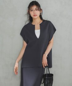 UNFILO 【WEB限定カラー】スゴ機能美ニット キーネック ジレ