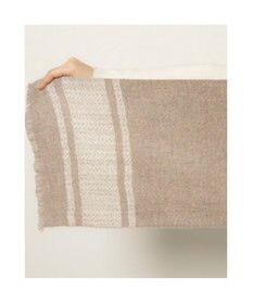 UNBILLION カシュネ cache nez / カシミヤボーダー縮絨マフラー