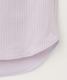 J.PRESS LADIES L ピンストライプジャージー バンドカラー スキッパー カットソー