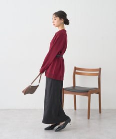 earth music&ecology 袖口スリットスキッパーカーディガン