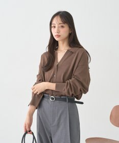 earth music&ecology 袖口スリットスキッパーカーディガン