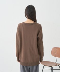 earth music&ecology 袖口スリットスキッパーカーディガン