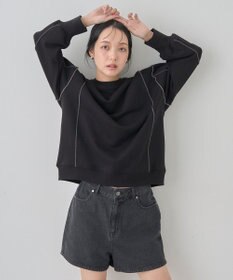 earth music&ecology 配色ルーズチュニック