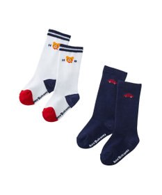 MIKI HOUSE HOT BISCUITS 【9-19cm / 靴下2足セット】 ハイソックスパック