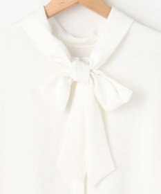 組曲 L 【KUMIKYOKU NAVY】ジョーゼットシフォン2WAY ボウタイブラウス