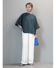 AMERICAN HOLIC 接触冷感ＳＺ５分袖カットプルオーバー