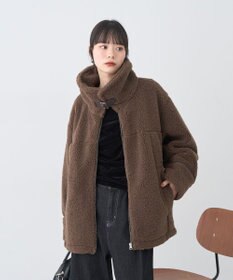 earth music&ecology ボアZIPブルゾン