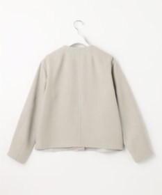 自由区 【XSサイズ～/洗える】ライトダブルクロス ノーカラージャケット