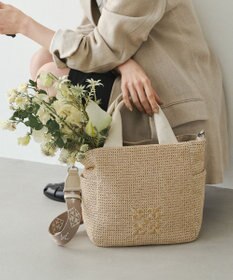 russet ナイロンラフィア2WAYトートバッグ(CE-1711)