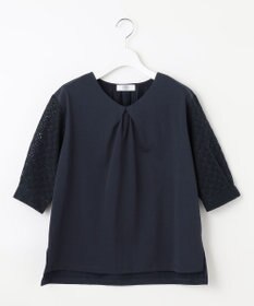 J.PRESS LADIES S 【吸水速乾】レーシーコンビ Vネック カットソー