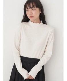 earth music&ecology チェーンリブハイネックプルオーバー