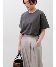 Te chichi ラインストーンサークルロゴTシャツ