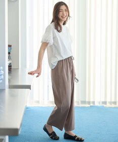 ANY 【新色追加/洗濯機可/ウエストゴム/接触冷感/UVケア/6色展開】清涼リラックスパンツ