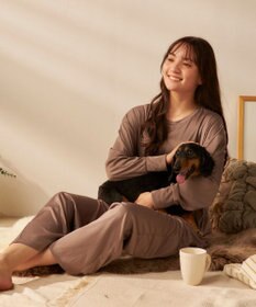 OP／FILA 【FILA】犬や猫の毛がつきにくいルームウェア上下セット/長袖