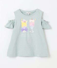 ANY KIDS オンオフショルダーパフェTシャツ