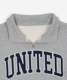 WEGO グラフィックハーフジップスウェット