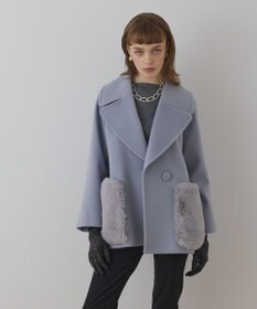 GRACE CONTINENTAL ファーポケットピーコート