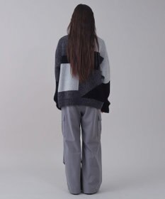 WEGO 【ユニセックス着用ITEM】ベロアモールカラーブロックプルオーバー