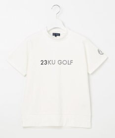 23区GOLF 【WOMEN】ロゴ 半袖モックネックシャツ
