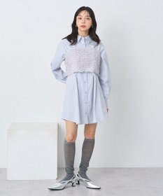 earth music&ecology ウエストタックシャツミニワンピース