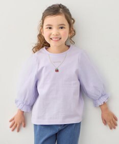 ANY KIDS チュール袖 七分Tシャツ