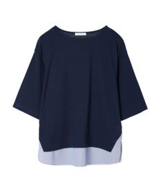 Green Parks 裾ドッキングレイヤー風７分袖プルオーバー