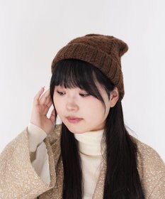 石田製帽 ベビーアルパカ　アラン編みワッチ