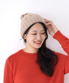 石田製帽 ベビーアルパカ　アラン編みワッチ