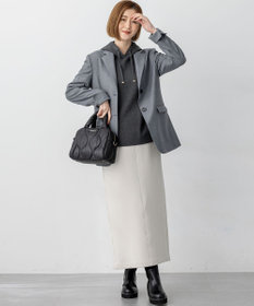 23区 L 【洗える】ダブルフェイスニット パーカー