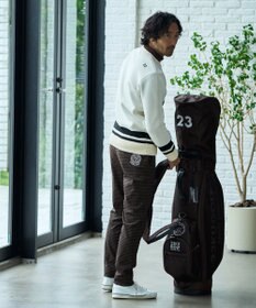23区GOLF 【MEN】【ウォッシャブル】グラフィックダブルジャガードニット