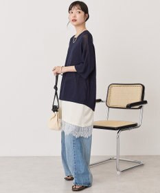 AMERICAN HOLIC 配色コクーンシルエットニット
