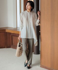 23区 S 【洗える】ドライ2WAYストレッチ チェック テーパードパンツ