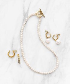 TOCCA OPEN CLOVER PEARL NECKLACE 淡水パール 2WAYネックレス