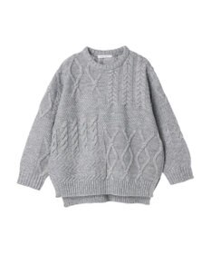 AMERICAN HOLIC パッチワークケーブルニットプルオーバー