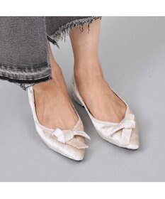 MODE ET JACOMO <carino>ベルベットリボンパンプス