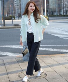 ANY SIS センタープレスセミフレア デニム