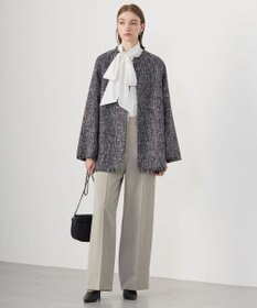 ICB L 【CLASSY.1月号掲載・洗える】 クリーンブロード ボウタイブラウス