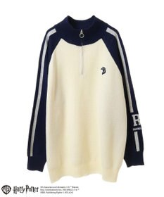 Green Parks ハリー・ポッター／ライン入りハーフジップニット