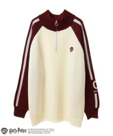 Green Parks ハリー・ポッター／ライン入りハーフジップニット