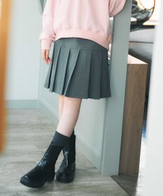 Feroux プリーツミニ スカート グレー系