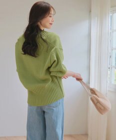 Tiaclasse 【洗える】ダブルジップリブニットカーディガン