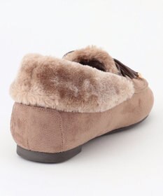 ANY SIS リボンフェイクファー モカシン