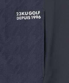 23区GOLF 【MEN】【UVカット】千鳥ジャカードニットブルゾン
