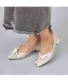 MODE ET JACOMO <carino>ベルベットリボンパンプス
