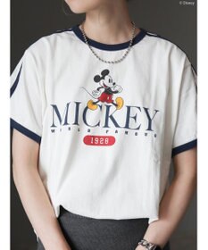 AMERICAN HOLIC ラインＴシャツ　Ｏｆｆ　Ｗｈｉｔｅ／Ｄｉｓｎｅｙ