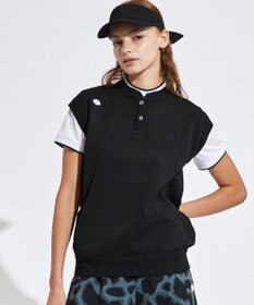 PW CIRCULUS 【WOMEN】バックメッシュ ニットベスト ゴルフウェア レディース