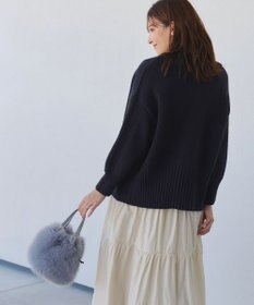 Tiaclasse 【洗える】ダブルジップリブニットカーディガン