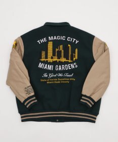 WEGO 【25年秋冬新作/ユニセックス着用ITEM/SMLサイズ展開】メルトンワッペンスタジャン